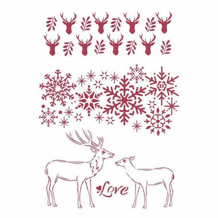 Schablone G cm 21x29,7 - Wintergeschichten Liebe
