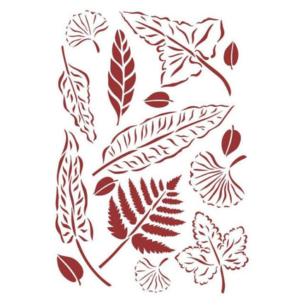 Schablone G cm 21x29,7 - Romantic Garden House Blätter
