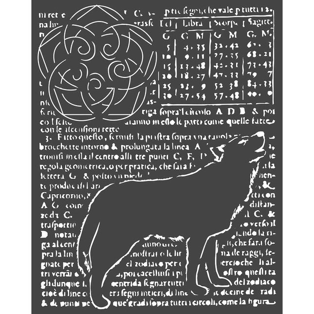 Dicke Schablone 20x25 cm Wolf