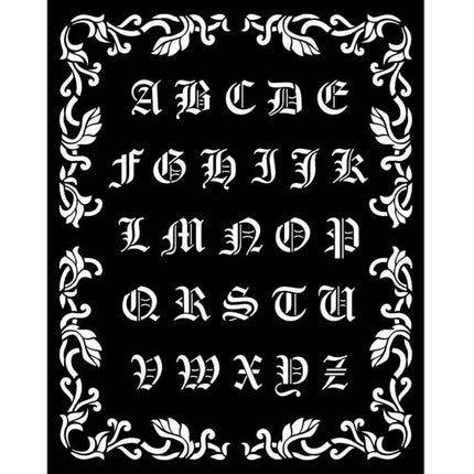 Dicke Schablone 20x25 cm - Dornröschen Alphabet