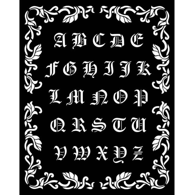 Dicke Schablone 20x25 cm - Dornröschen Alphabet