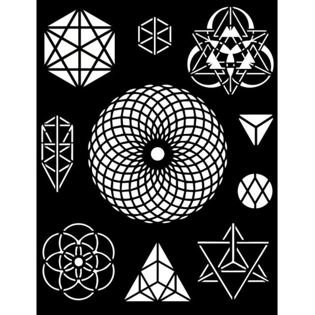 Dicke Schablone cm 20X25 - Cosmos Infinity Symbole