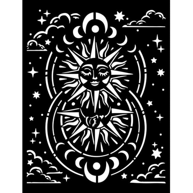 Dicke Schablone cm 20X25 - Cosmos Infinity Sonne