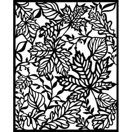 Dicke Schablone cm 20x25 - Magic Forest Blätter