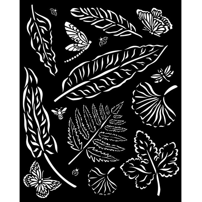 Dicke Schablone cm 20x25 - Sunflower Art Blätter  