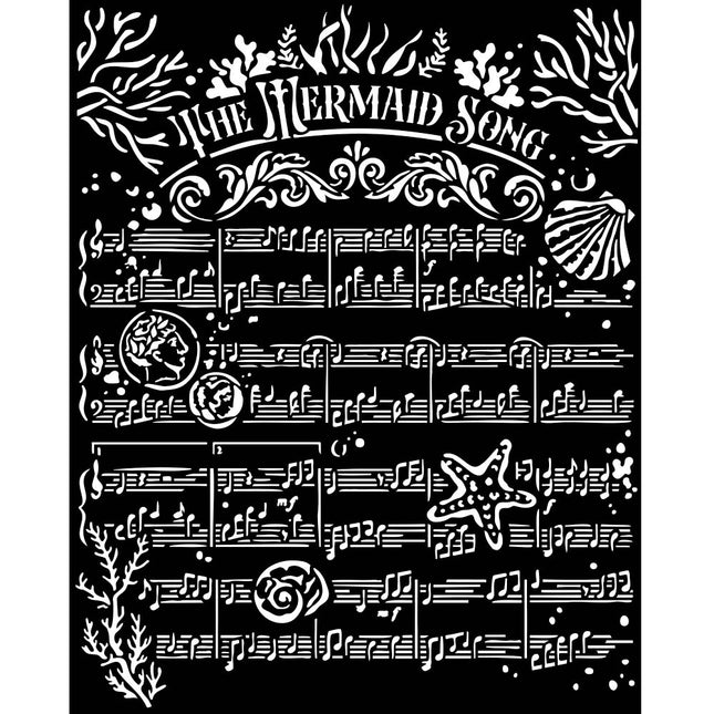 Dicke Schablone cm 20x25 - Songs of the Sea Lied der Meerjungfrau