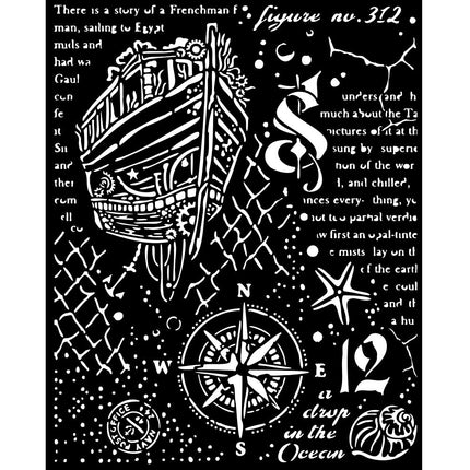 Dicke Schablone cm 20x25 - Songs of the Sea Segelschiff
