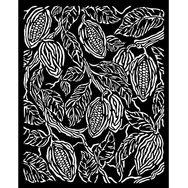 Dicke Schablone cm 20X25 - Kaffee und Schokolade Kaffee Textur