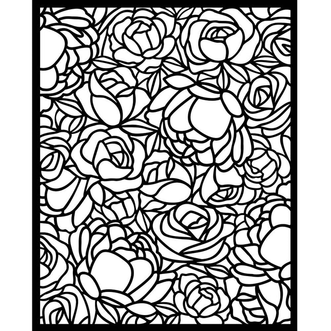 Dicke Schablone cm 20x25 - Romance Forever Rosenmuster