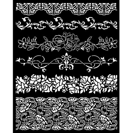 Dicke Schablone cm 20x25 - Romance Forever Ränder
