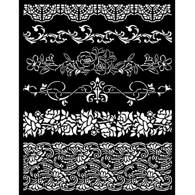 Dicke Schablone cm 20x25 - Romance Forever Ränder
