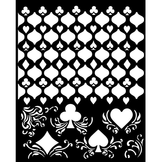 Dicke Schablone cm 20x25 - Master of Magic Kartenmuster