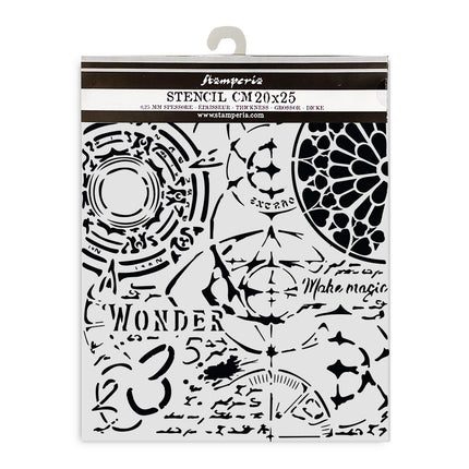 Dicke Schablone cm 20x25 - Master of Magic gotische Struktur