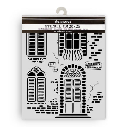 Dicke Schablone 20x25 cm - Venice City of Art Fenster