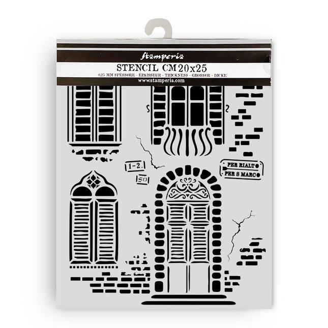 Dicke Schablone 20x25 cm - Venice City of Art Fenster
