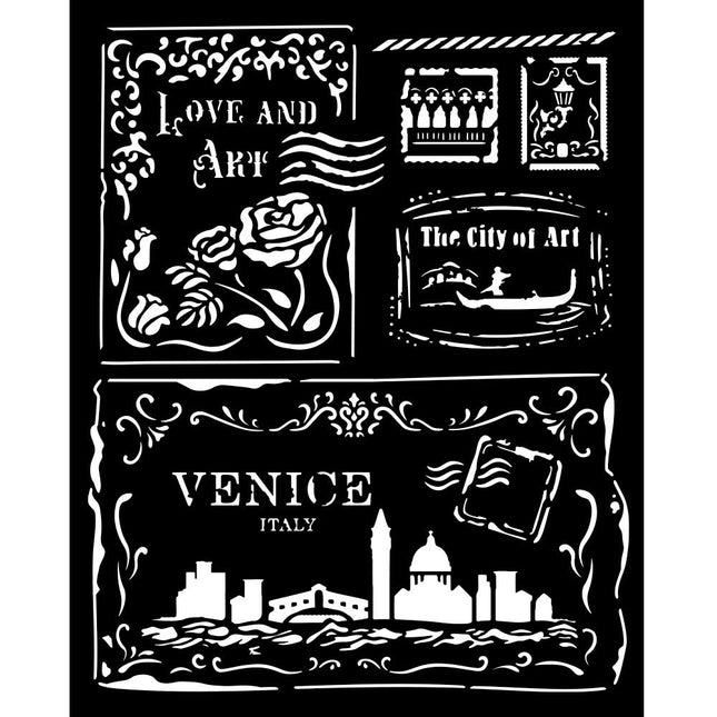 Dicke Schablone 20x25 cm - Venice City of Art Karten