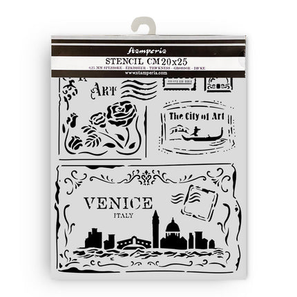 Dicke Schablone 20x25 cm - Venice City of Art Karten