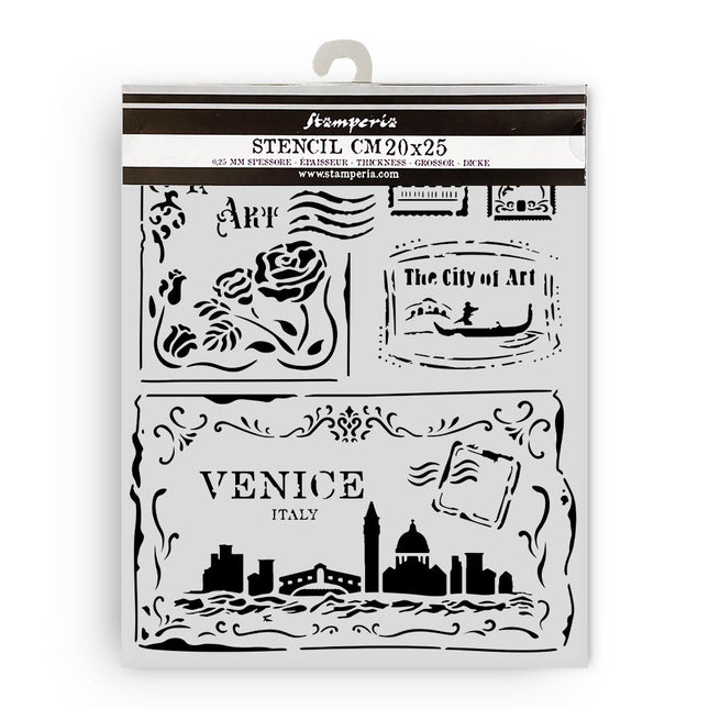 Dicke Schablone 20x25 cm - Venice City of Art Karten