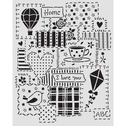 Dicke Schablone cm 20x25 - Familie Patchwork