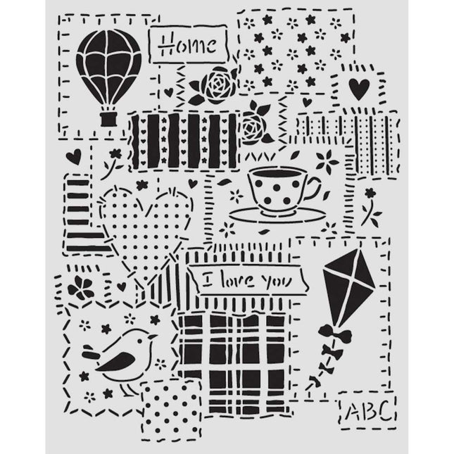 Dicke Schablone cm 20x25 - Familie Patchwork