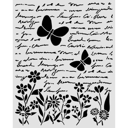 Dicke Schablone cm 20X25 - Daisy Art Buchstabe und Schmetterling