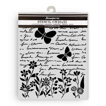 Dicke Schablone cm 20X25 - Daisy Art Buchstabe und Schmetterling