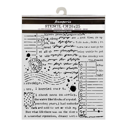 Cut laser stencil for Art and Craft cm 20X25 - Cozy Family letters