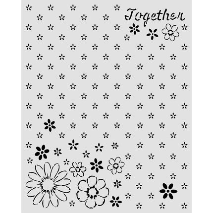 Cut laser stencil for Art and Craft cm 20X25 - Cozy Family Together pattern