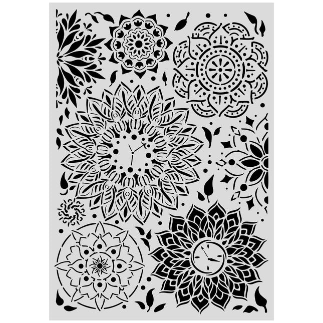 Gelaserte Schablone für Kunst und Handwerk A3 - Mandala-Muster