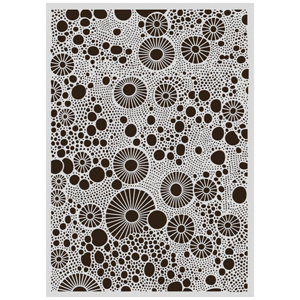 Lasergeschnittene Schablone für Kunst und Handwerk A3 - All Around Ringe