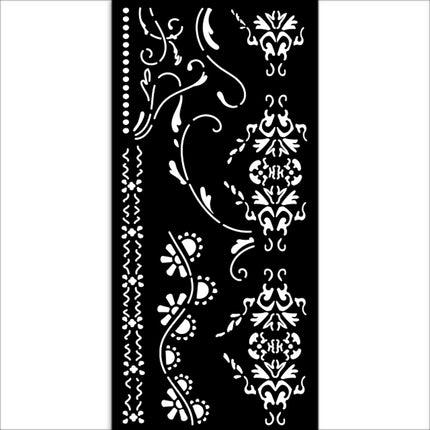 Dicke Schablone 12x25 cm - Old Lace Ränder