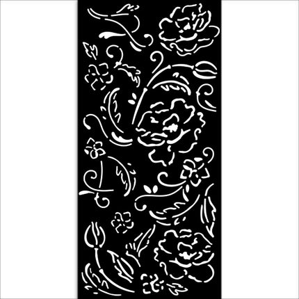 Dicke Schablone 12x25 cm - Old Lace Blumen