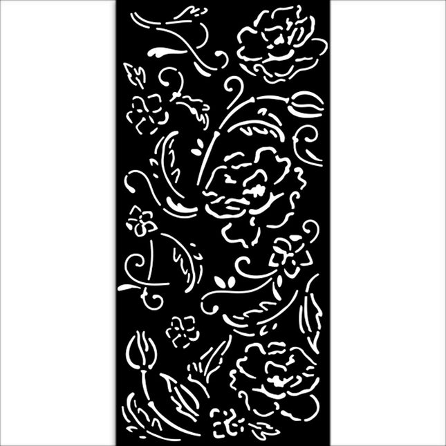 Dicke Schablone 12x25 cm - Old Lace Blumen