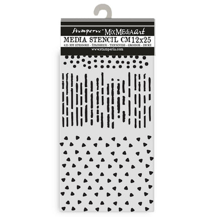 Dicke Schablone cm 12x25 - Create Happiness Dewdrops Muster