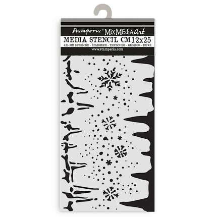 Dicke Schablone cm 12x25 - Create Happiness Dewdrops Schneeflocken und Eis