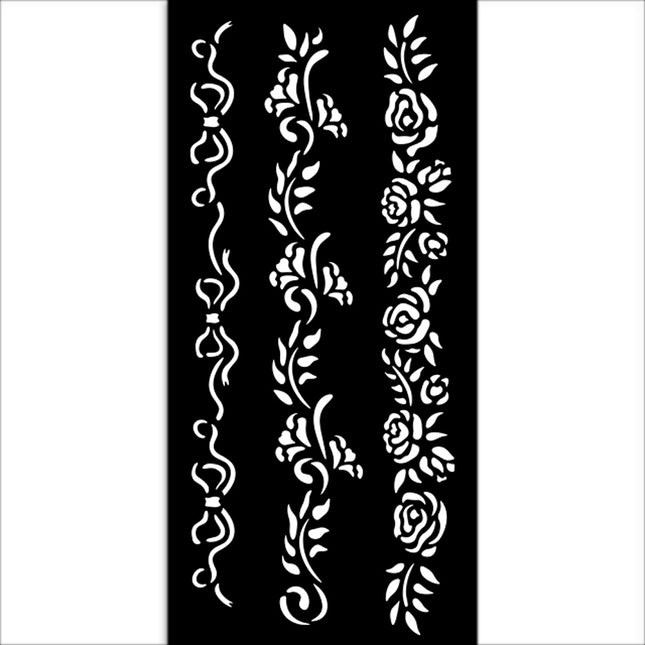 Dicke Schablone 12x25 cm - Zeitlose 3 Rahmen