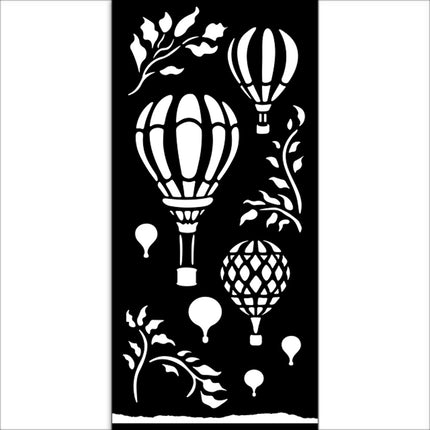 Dicke Schablone 12x25 cm - Zeitlose Heißluftballons