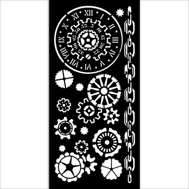 Dicke Schablone 12x25 cm - Fantastische Reisen Mechanismen