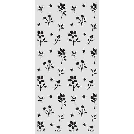Dicke Schablone cm 12x25 - Familie kleines Blumenmuster  