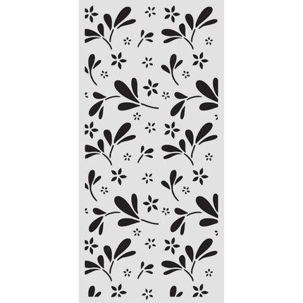 Dicke Schablone cm 12x25 - Familie großes Blumenmuster  