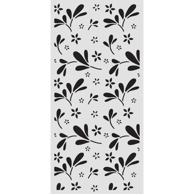 Dicke Schablone cm 12x25 - Familie großes Blumenmuster  