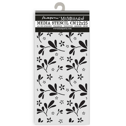 Dicke Schablone cm 12x25 - Familie großes Blumenmuster  