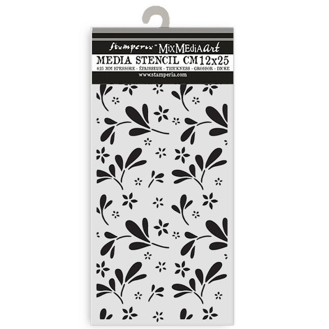 Dicke Schablone cm 12x25 - Familie großes Blumenmuster  