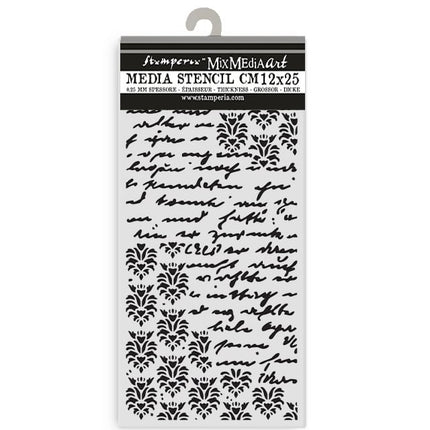 Dicke Schablone cm 12X25 - Secret Diary Siegel und Schriften