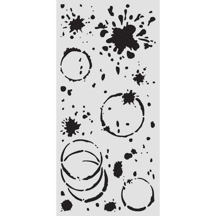 Dicke Schablone cm 12X25 - Secret Diary Tintenfleck