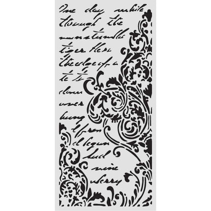 Dicke Schablone cm 12X25 - Secret Diary Fries mit Schriftzug