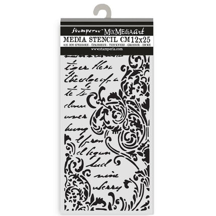Dicke Schablone cm 12X25 - Secret Diary Fries mit Schriftzug