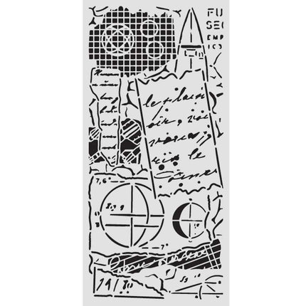 Dicke Schablone cm 12X25 - A new Beginning Notizen