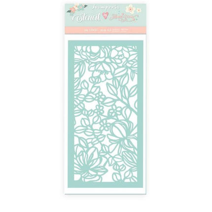 Dicke Schablone cm 12x25 Feier Blumen und Blätter