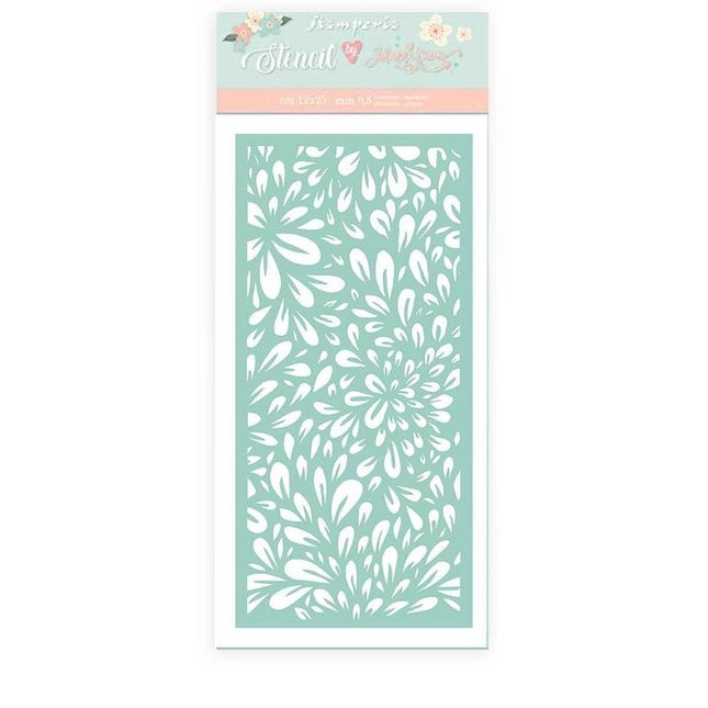 Dicke Schablone cm 12x25 Weihnachtsrosenblumen